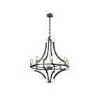 ELK Home 15236-8 Riveted Plate 480W 8-Lights Silverdust Iron Chandelier