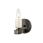 ELK Home Stone Manor 15460-1 Matte Black 1 Light 60W Wall Sconce