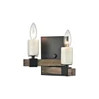 ELK Home Stone Manor 15461-2 Matte Black 2 Lights 120W Wall Sconce