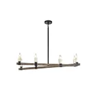 ELK Home Stone Manor 15463-8 Matte Black 8 Lights 480W Linear Chandelier
