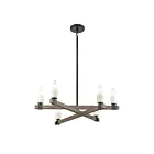 ELK Home 15464-6 Stone Manor 360W 6-Lights Matte Black Chandelier
