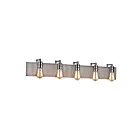 ELK Home Corrugated Steel 15924-5 Polished Nickel 5 Lights 300W Vanity Light