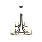 ELK Home 16549-12 Woodbridge 720W 12-Lights Matte Black Chandelier