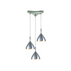 ELK Home Spun Aluminum Configurable 17042-3ALM Aluminum 3 Lights 180W Pendant