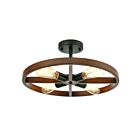 ELK Home Wheeling 18384-4 Matte Black 4 Lights 240W Semi Flush Mount