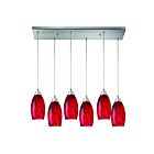 ELK Home Galaxy Configurable 20001-6RC-RG Satin Nickel 6 Lights 600W Multi Pendant