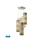 ELK Home Fabric Cylinders Configurable 20160-20R-LED Satin Nickel 20 Lights 190W LED Pendant