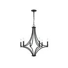 ELK Home 33436-6 Spanish Villa 360W 6-Lights Charcoal Chandelier