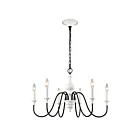 ELK Home 33467-6 Val de Loire 360W 6-Lights White Coral Chandelier