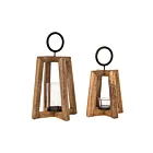 ELK Home 404689 Natural Carmel Lanterns - Set of 2
