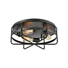 ELK Home Wickshire 46382-3 Matte Black 3 Lights 180W Flush Mount