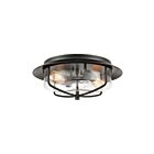 ELK Home Lakeshore Drive 46402-2 Matte Black 2 Lights 120W Flush Mount