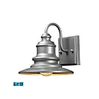ELK Home Marina 47020-1-LED Matte Silver 1 Light 9.5W LED Outdoor Wall Sconce