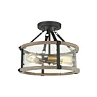 ELK Home Geringer 47286-3 Charcoal 3 Lights 180W Semi Flush Mount