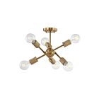 ELK Home Module 47368-6 Burnished Brass 6 Lights 360W Semi Flush Mount