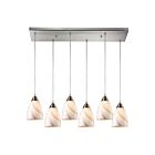 ELK Home Pierra Configurable 527-6RC-CR Satin Nickel 6 Lights 600W Multi Pendant