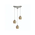ELK Home Fusion 528-3GLD Satin Nickel 3 Lights 180W Multi Pendant