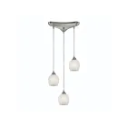 ELK Home Fusion 528-3WHT Satin Nickel 3 Lights 180W Multi Pendant
