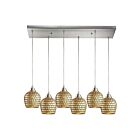 ELK Home Fusion 528-6RC-GLD Satin Nickel 6 Lights 600W Multi Pendant