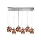 ELK Home Fusion 528-6RC-MLT Satin Nickel 6 Lights 600W Multi Pendant