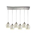 ELK Home Fusion 528-6RC-SLV Satin Nickel 6 Lights 600W Multi Pendant