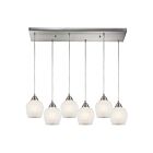 ELK Home Fusion 528-6RC-WHT Satin Nickel 6 Lights 600W Multi Pendant