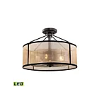 ELK Home Diffusion 57024-3-LED Oil Rubbed Bronze 3 Lights 28.5W LED Semi Flush Mount