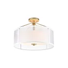 ELK Home Diffusion 57034-3 Aged Silver 3 Lights 300W Semi Flush Mount