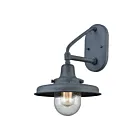 ELK Home Vinton Station 57162-1 Aged Zinc 1 Light 60W Outdoor Wall Sconce