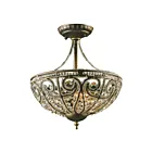 ELK Home Elizabethan 32469-3 180W Satin Brass Semi Flush Mount