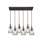 ELK Home Menlow Park Configurable 60042-6RC Oiled Bronze 6 Lights 360W Pendant