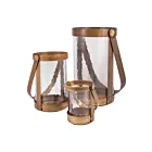 ELK Home 621413 Antique Brass Tonal Candleholders - Set of 3