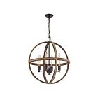 ELK Home 63065-4 Natural Rope 240W 4-Lights Oil Rubbed Bronze Chandelier