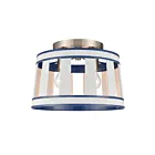 ELK Home White Burlap 63115-2 Ocean Blue 2 Lights 120W Semi Flush Mount