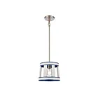 ELK Home White Burlap 63116-1 Ocean Blue 1 Light 60W Pendant