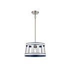 ELK Home White Burlap 63117-1 Ocean Blue 1 Light 60W Pendant