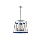 ELK Home White Burlap 63118-6 Ocean Blue 6 Lights 360W Pendant
