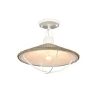 ELK Home Cape May 63155-1 White Coral 1 Light 60W Semi Flush Mount