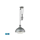 ELK Home Farmhouse 65081-1-LED Aged Pewter 1 Light 9.5W LED Pendant