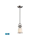 ELK Home Brooksdale 66161-1-LED Satin Nickel 1 Light 9.5W LED Mini Pendant