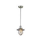 ELK Home Seaport 66354-1 Satin Nickel 1 Light 60W Mini Pendant