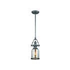 ELK Home Chadwick 66534-1 Weathered Zinc 1 Light 100W Mini Pendant