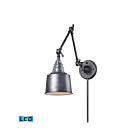 ELK Home Insulator Glass 66825-1-LED Weathered Zinc 1 Light 9.5W LED Wall Sconce