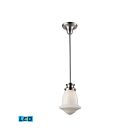 ELK Home Schoolhouse 69029-1-LED Satin Nickel 1 Light 9.5W LED Mini Pendant
