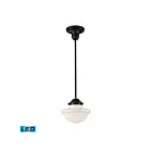 ELK Home Schoolhouse 69052-1-LED Oiled Bronze 1 Light 9.5W LED Mini Pendant