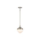 ELK Home Mid-Century Schoolhouse 69284-1 Satin Nickel 1 Light 60W Mini Pendant