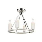 ELK Home White Stone 69345-4 Polished Nickel 4 Lights 240W Semi Flush Mount