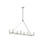 ELK Home White Stone 69348-8 Polished Nickel 8 Lights 480W Linear Chandelier