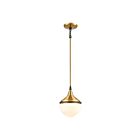 ELK Home Mid-Century Schoolhouse 69383-1 Satin Brass 1 Light 60W Mini Pendant