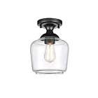 ELK Home Agnes 81584-1 Matte Black 1 Light 60W Semi Flush Mount